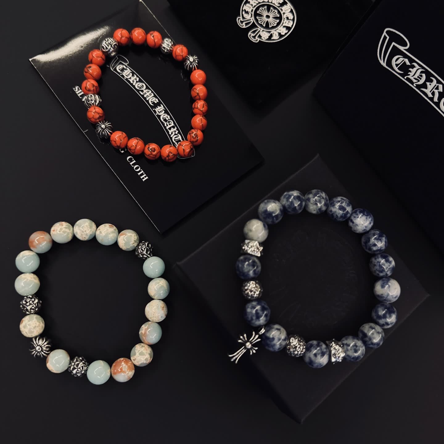 Chrome Hearts Beaded Bracelet Set